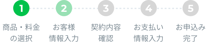 商品・料金の選択