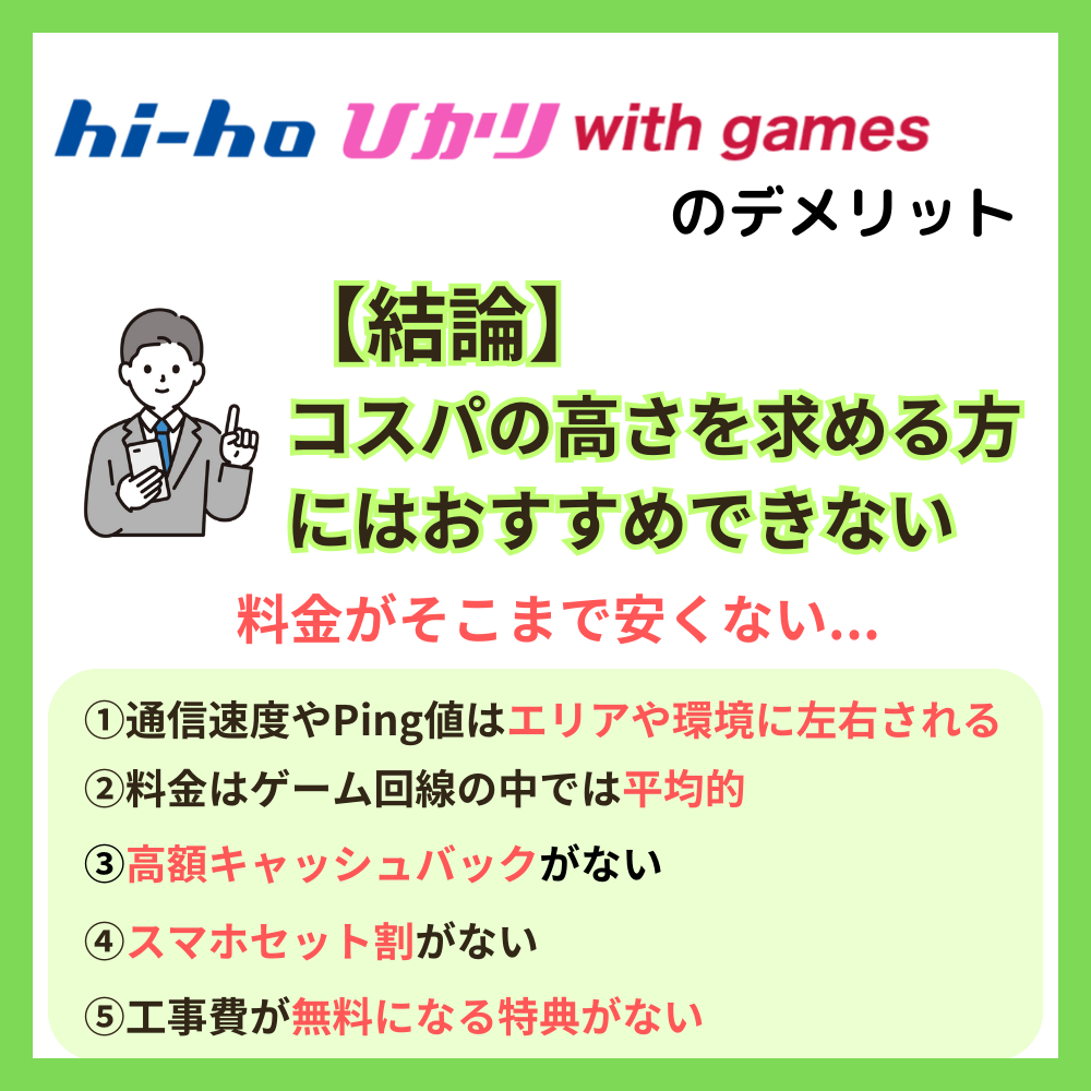 hi-hoひかりwith games デメリット
